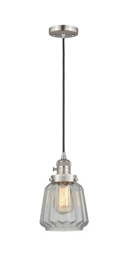 Franklin Restoration One Light Mini Pendant Brushed Satin Nickel