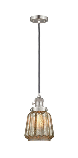 Franklin Restoration One Light Mini Pendant Brushed Satin Nickel