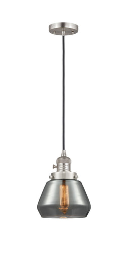 Franklin Restoration One Light Mini Pendant Brushed Satin Nickel