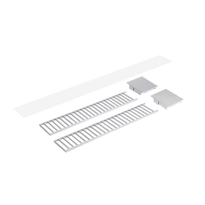 Nora Lighting - NLUD-2LOUVAA - Louver Accessory Set - LED Linear - Aluminum / Aluminum End Caps