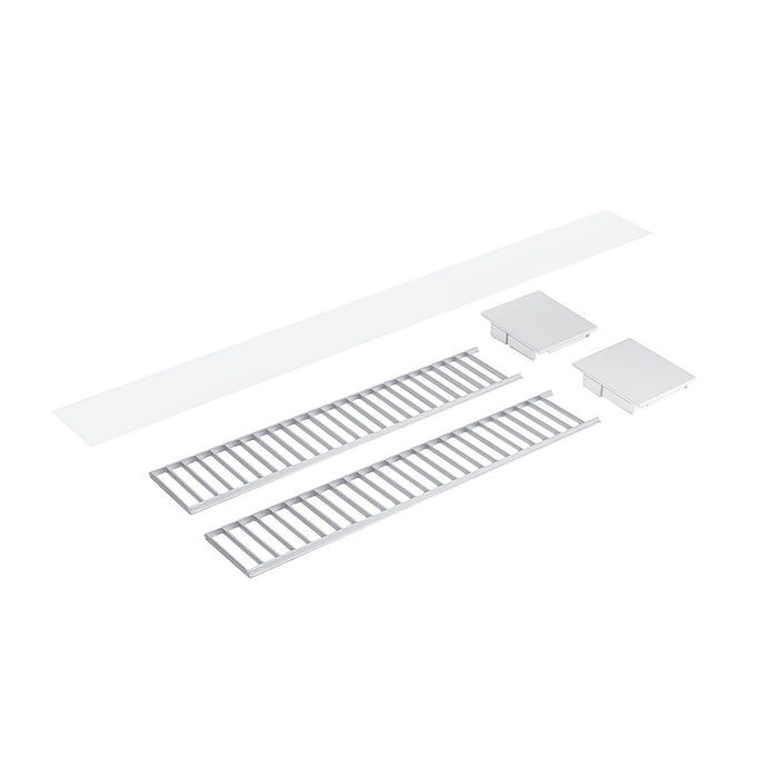Nora Lighting - NLUD-4LOUVAW - Louver Accessory Set - LED Linear - Aluminum / White End Caps
