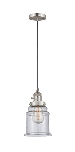 Franklin Restoration One Light Mini Pendant Brushed Satin Nickel