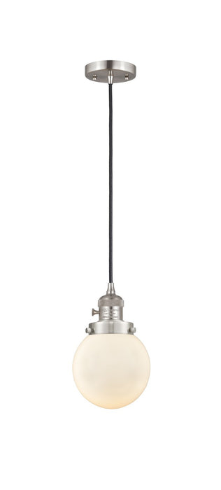 Innovations - 201CSW-SN-G201-6-LED - LED Mini Pendant - Franklin Restoration - Brushed Satin Nickel