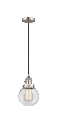 Franklin Restoration One Light Mini Pendant Brushed Satin Nickel