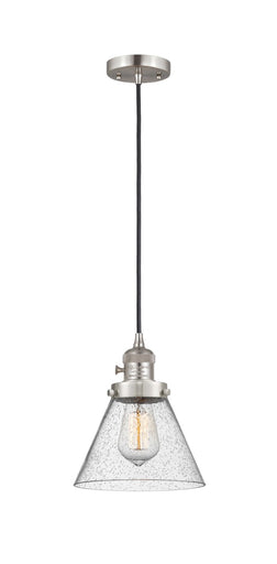Franklin Restoration One Light Mini Pendant Brushed Satin Nickel