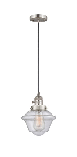 Franklin Restoration One Light Mini Pendant Brushed Satin Nickel