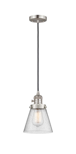 Franklin Restoration One Light Mini Pendant Brushed Satin Nickel