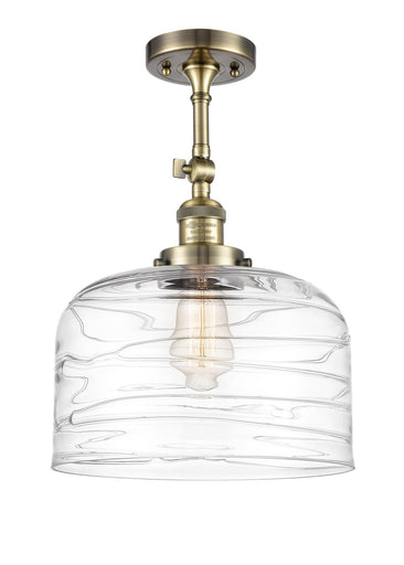 Franklin Restoration One Light Semi-Flush Mount Antique Brass