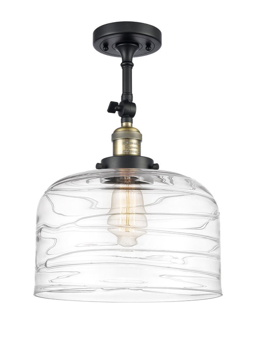 Innovations - 201F-BAB-G713-L - One Light Semi-Flush Mount - Franklin Restoration - Black Antique Brass