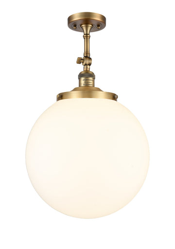Franklin Restoration One Light Semi-Flush Mount Brushed Brass