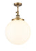 Innovations - 201F-BB-G201-14 - One Light Semi-Flush Mount - Franklin Restoration - Brushed Brass
