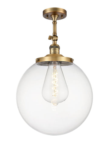 Franklin Restoration One Light Semi-Flush Mount Brushed Brass