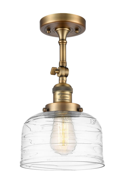 Innovations - 201F-BB-G713 - One Light Semi-Flush Mount - Franklin Restoration - Brushed Brass