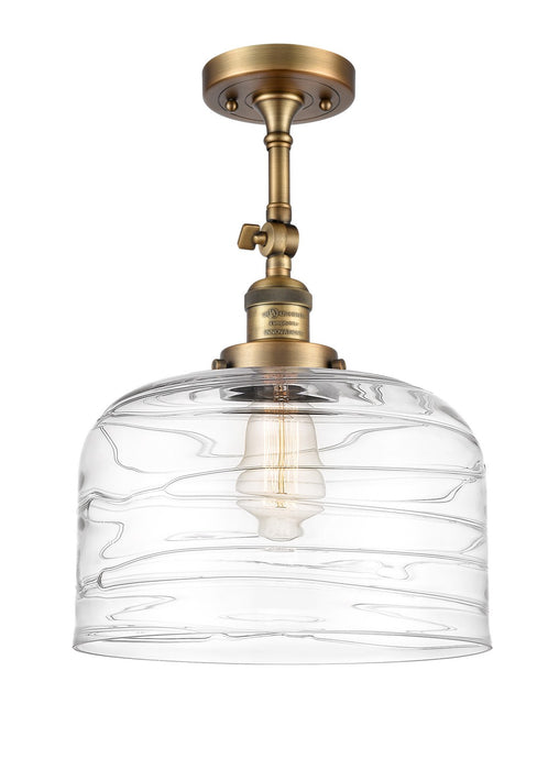 Innovations - 201F-BB-G713-L - One Light Semi-Flush Mount - Franklin Restoration - Brushed Brass