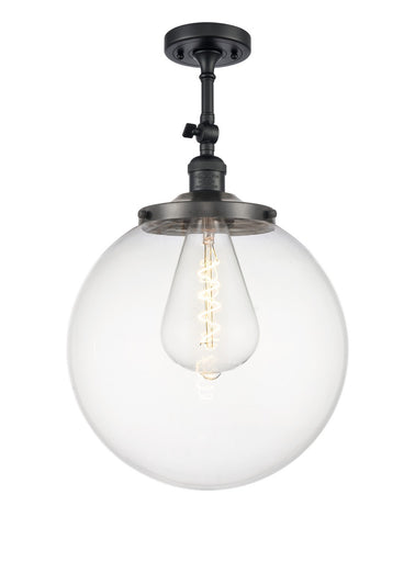 Franklin Restoration One Light Semi-Flush Mount Matte Black