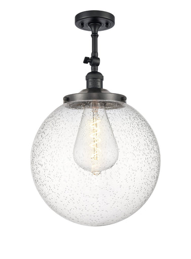 Franklin Restoration One Light Semi-Flush Mount Matte Black