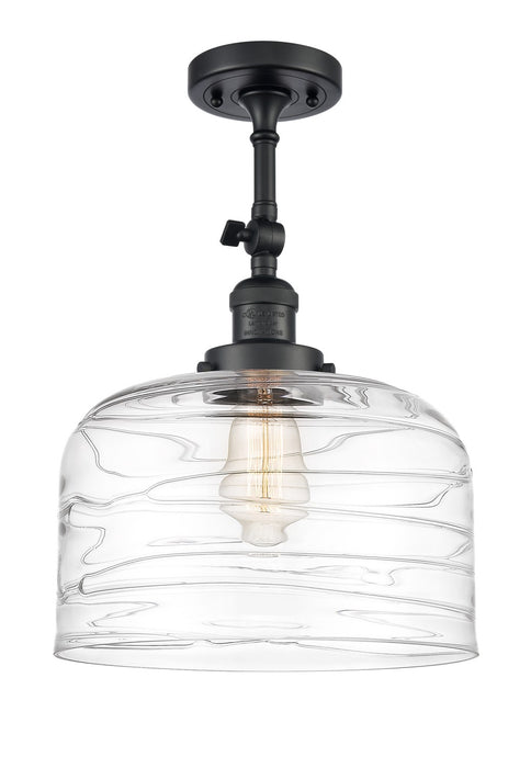 Innovations - 201F-BK-G713-L - One Light Semi-Flush Mount - Franklin Restoration - Matte Black