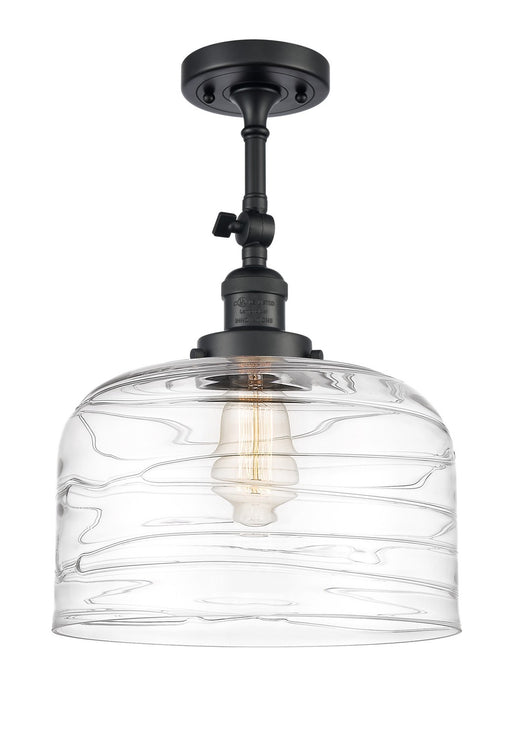 Innovations - 201F-BK-G713-L - One Light Semi-Flush Mount - Franklin Restoration - Matte Black