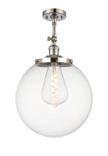 Franklin Restoration One Light Semi-Flush Mount Polished Nickel