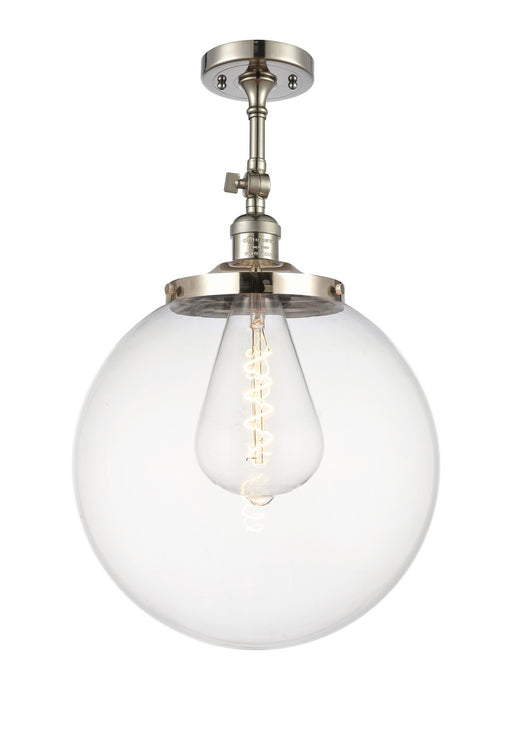 Innovations - 201F-PN-G202-14 - One Light Semi-Flush Mount - Franklin Restoration - Polished Nickel