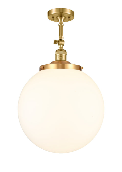 Innovations - 201F-SG-G201-14 - One Light Semi-Flush Mount - Franklin Restoration - Satin Gold