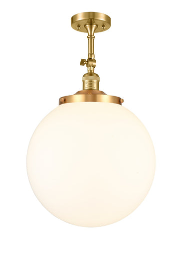 Franklin Restoration One Light Semi-Flush Mount Satin Gold