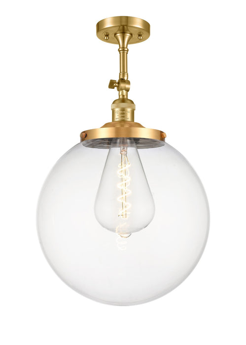 Innovations - 201F-SG-G202-14 - One Light Semi-Flush Mount - Franklin Restoration - Satin Gold