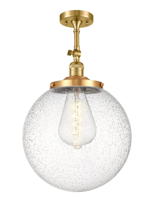 Innovations - 201F-SG-G204-14 - One Light Semi-Flush Mount - Franklin Restoration - Satin Gold