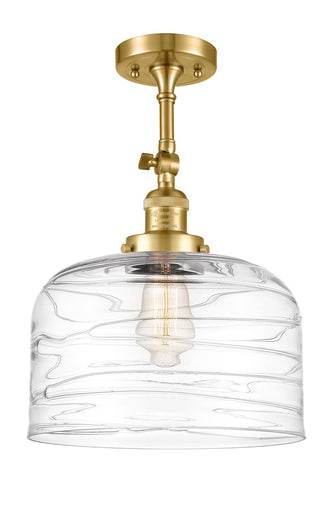 Franklin Restoration One Light Semi-Flush Mount Satin Gold