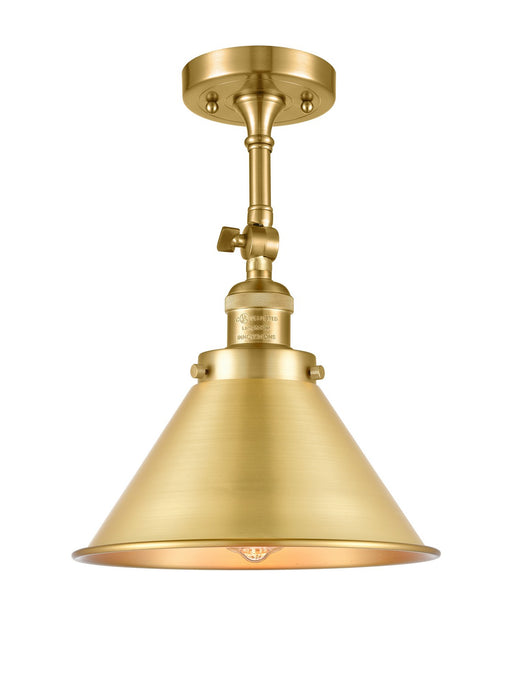 Innovations - 201F-SG-M10-SG - One Light Semi-Flush Mount - Franklin Restoration - Satin Gold