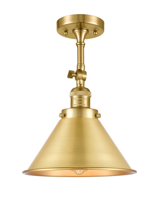 Innovations - 201F-SG-M10-SG - One Light Semi-Flush Mount - Franklin Restoration - Satin Gold