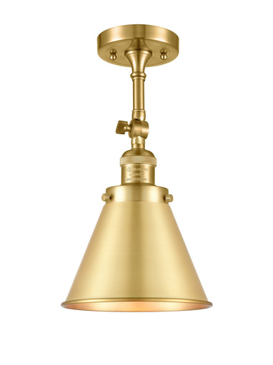 Franklin Restoration One Light Semi-Flush Mount Satin Gold