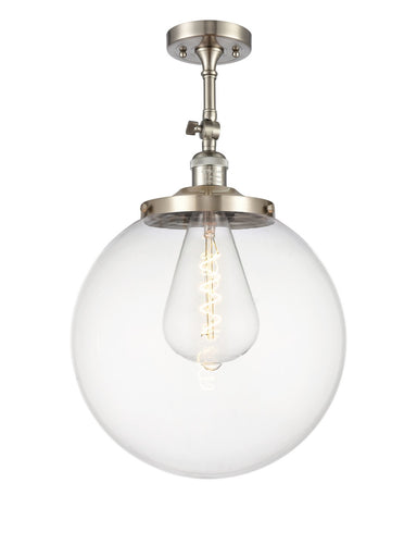 Franklin Restoration One Light Semi-Flush Mount Brushed Satin Nickel