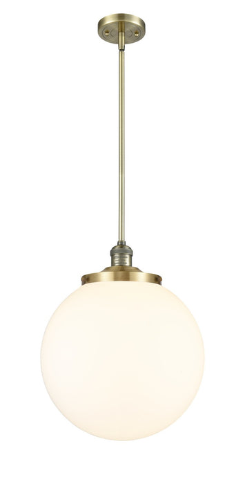 Innovations - 201S-AB-G201-14 - One Light Pendant - Franklin Restoration - Antique Brass