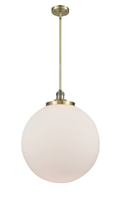 Innovations - 201S-AB-G201-18 - One Light Pendant - Franklin Restoration - Antique Brass