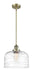 Innovations - 201S-AB-G713-L - One Light Mini Pendant - Franklin Restoration - Antique Brass