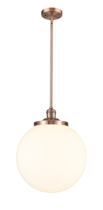 Innovations - 201S-AC-G201-14 - One Light Pendant - Franklin Restoration - Antique Copper