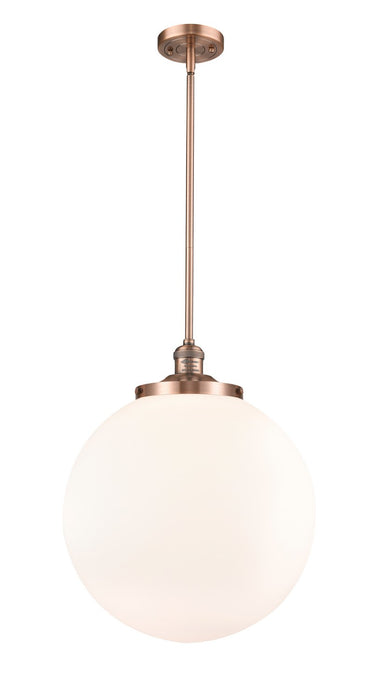 Innovations - 201S-AC-G201-16 - One Light Pendant - Franklin Restoration - Antique Copper