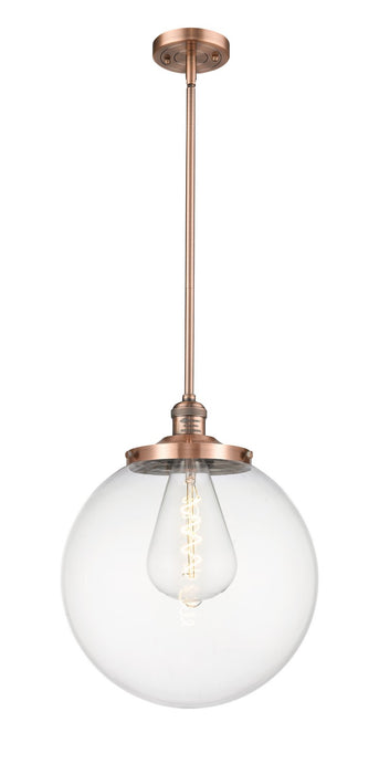 Innovations - 201S-AC-G202-14 - One Light Pendant - Franklin Restoration - Antique Copper