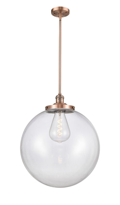 Innovations - 201S-AC-G202-18 - One Light Pendant - Franklin Restoration - Antique Copper