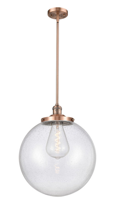 Innovations - 201S-AC-G204-16 - One Light Pendant - Franklin Restoration - Antique Copper
