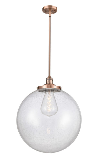 Innovations - 201S-AC-G204-18 - One Light Pendant - Franklin Restoration - Antique Copper