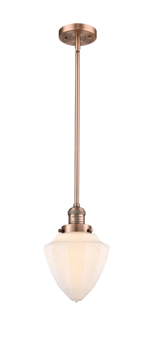 Innovations - 201S-AC-G661-7-LED - LED Mini Pendant - Franklin Restoration - Antique Copper