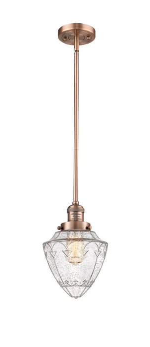 Innovations - 201S-AC-G664-7-LED - LED Mini Pendant - Franklin Restoration - Antique Copper