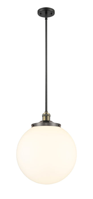 Innovations - 201S-BAB-G201-14 - One Light Pendant - Franklin Restoration - Black Antique Brass