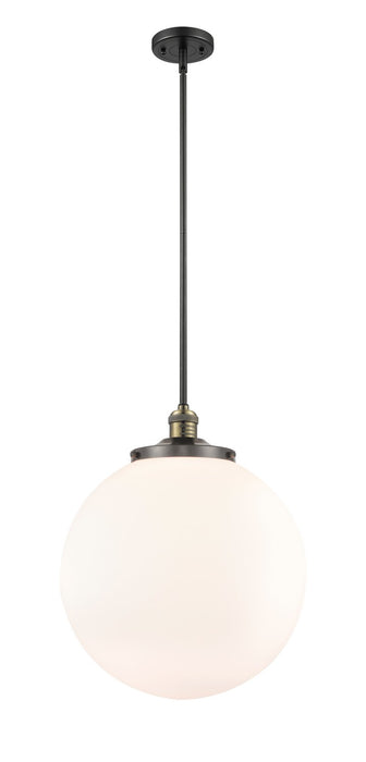 Innovations - 201S-BAB-G201-16 - One Light Pendant - Franklin Restoration - Black Antique Brass
