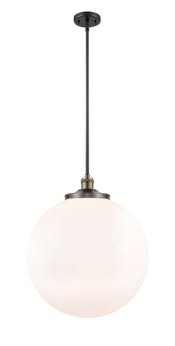 Innovations - 201S-BAB-G201-18 - One Light Pendant - Franklin Restoration - Black Antique Brass
