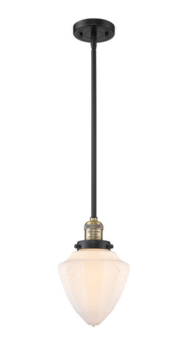 Franklin Restoration One Light Mini Pendant Black Antique Brass