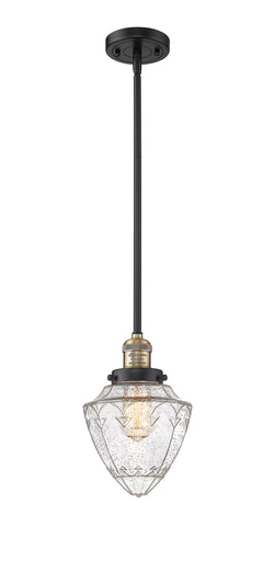 Franklin Restoration One Light Mini Pendant Black Antique Brass