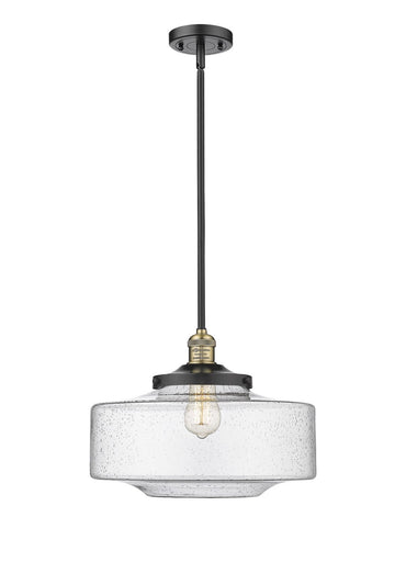 Franklin Restoration One Light Mini Pendant Black Antique Brass